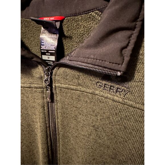 Gerry Mens Long Sleeve Lined Full Zip Green Black Jacket Sz M Medium - Picture 3 of 3